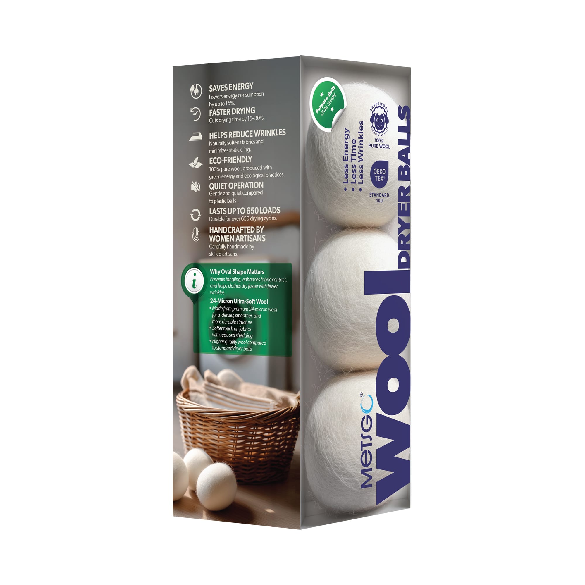 Metsgo Light Edition &mdash; Cream Merino Wool Dryer Ball